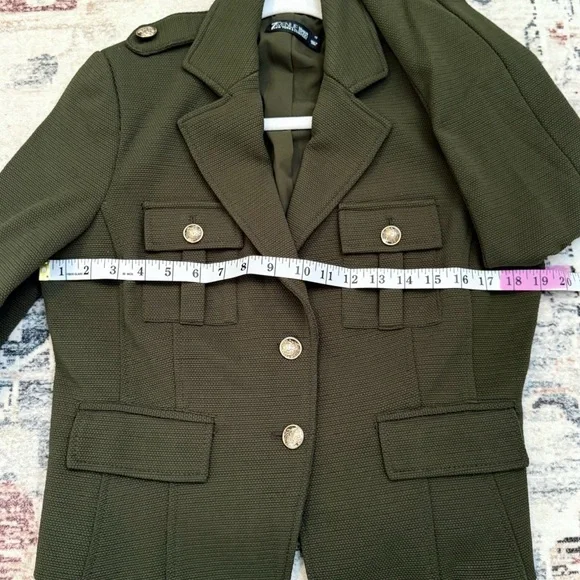 New York & Co. Green Military Blazer - Picture 5 of 10